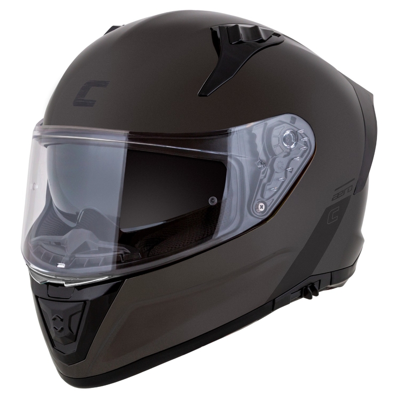 Cască integrală pentru motocicletă Cassida Aero Super Mono, neagră lucioasă, cromată-neagră - II. calitate - II. calitate 
