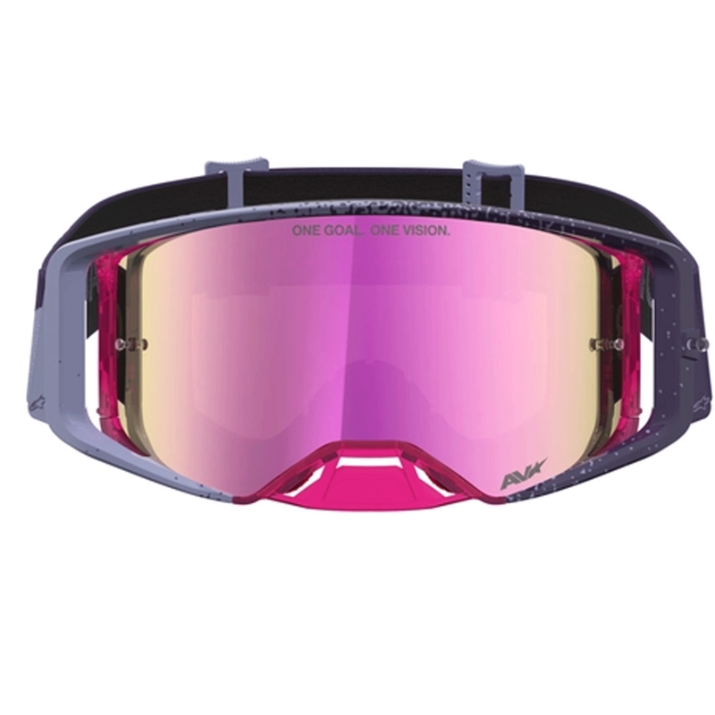 Ochelari motocross Alpinestars Supertech Hiten violet-roșii