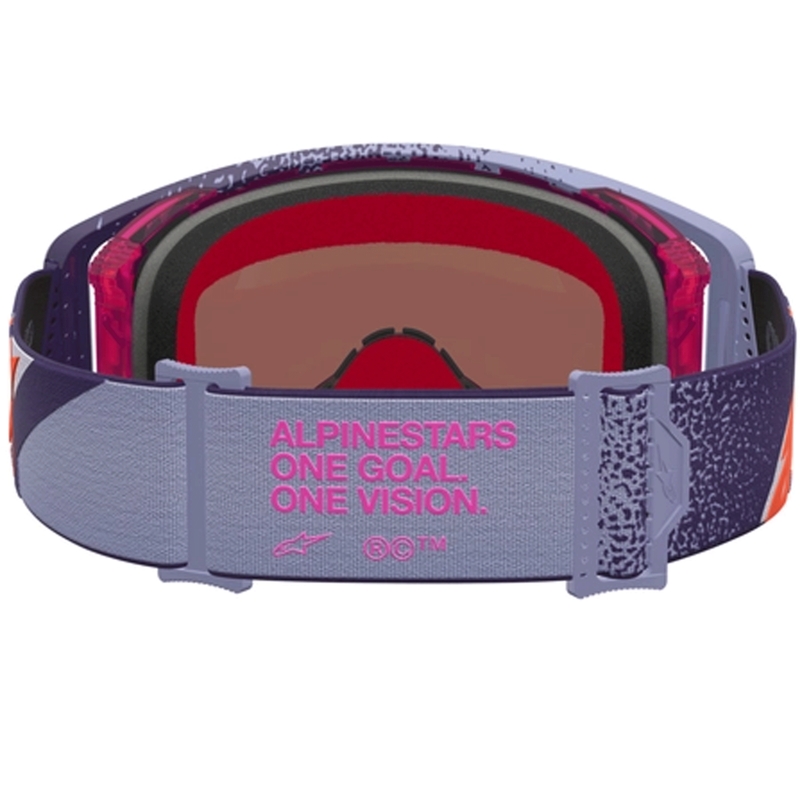 Ochelari motocross Alpinestars Supertech Hiten violet-roșii