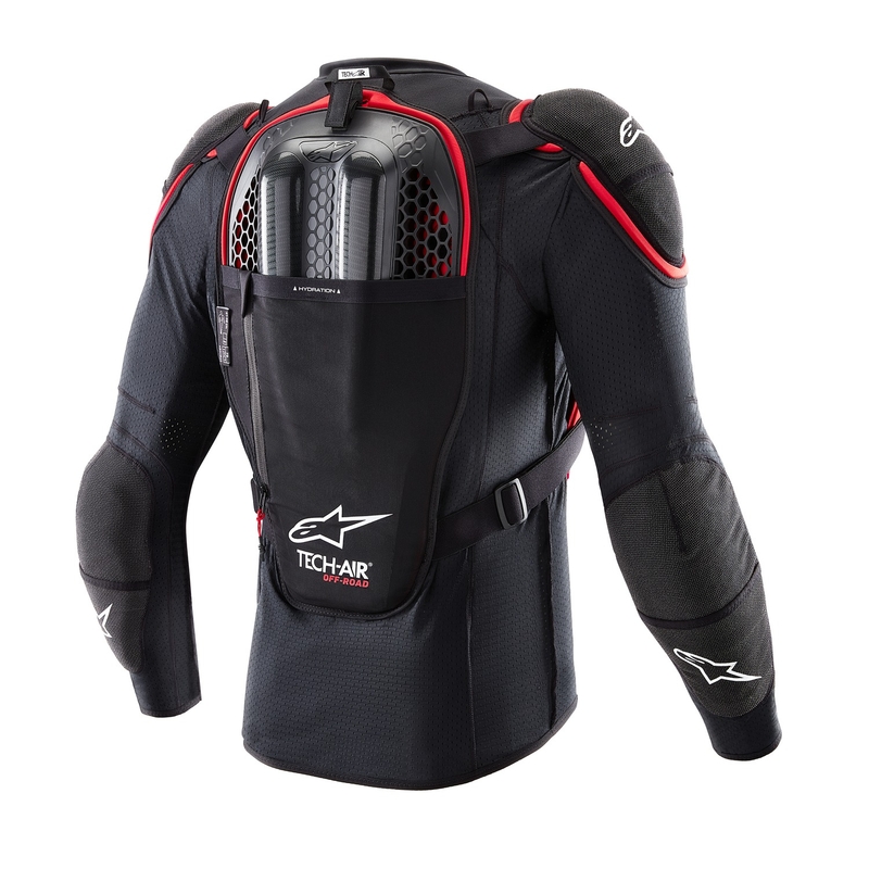 Vesta airbag cu sistem TECH-AIR®OFF-ROAD Alpinestars negru-rosu - II. calitate - II. calitate