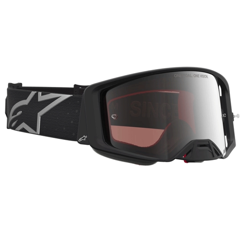 Ochelari motocross Alpinestars Supertech Vesta, negru mat-argintiu