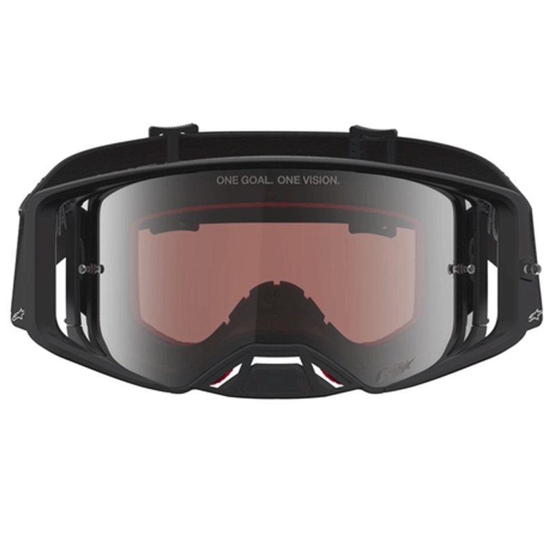 Ochelari motocross Alpinestars Supertech Vesta, negru mat-argintiu