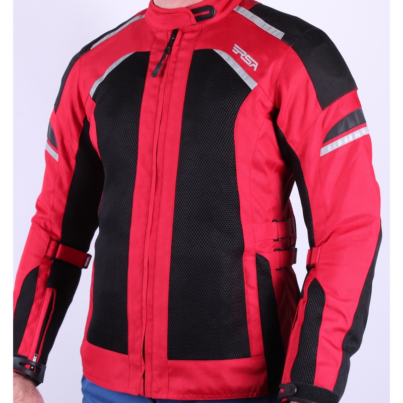 Jacheta de motociclete RSA Viper negru și roșu pentru femei RSA Viper Vânzare lichidare