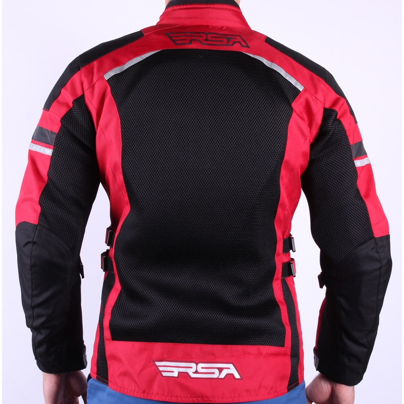 Jacheta de motociclete RSA Viper negru și roșu pentru femei RSA Viper Vânzare lichidare