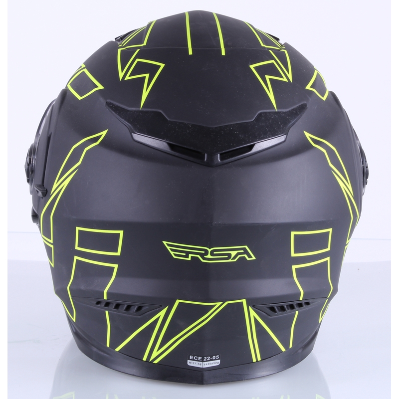 RSA District negru-fluo galben negru-galben integral casca de motocicletă výprodej lichidare