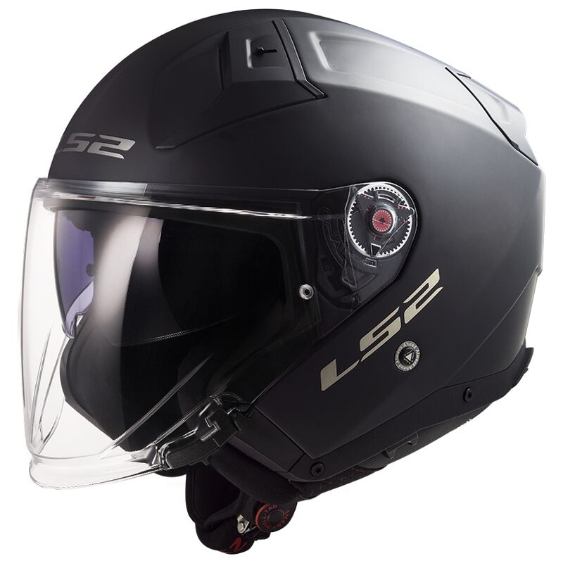 Cască de motocicletă deschisă LS2 OF603 Infinity II Solid Black Matte - II. calitate - II. calitate 