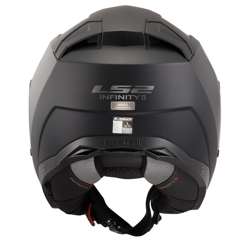 Cască de motocicletă deschisă LS2 OF603 Infinity II Solid Black Matte - II. calitate - II. calitate 