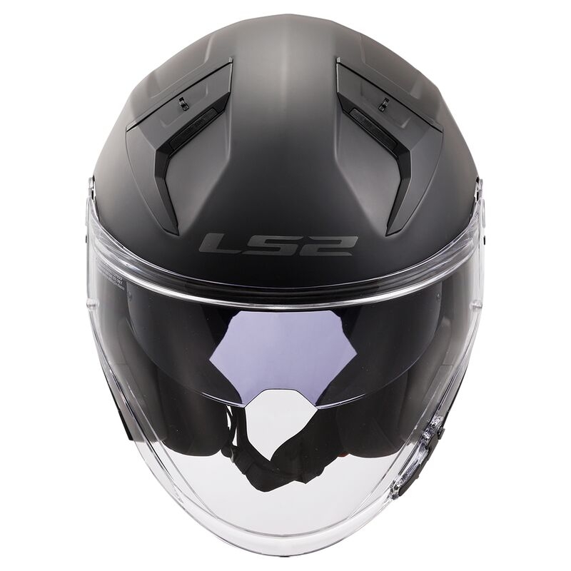 Cască de motocicletă deschisă LS2 OF603 Infinity II Solid Black Matte - II. calitate - II. calitate 