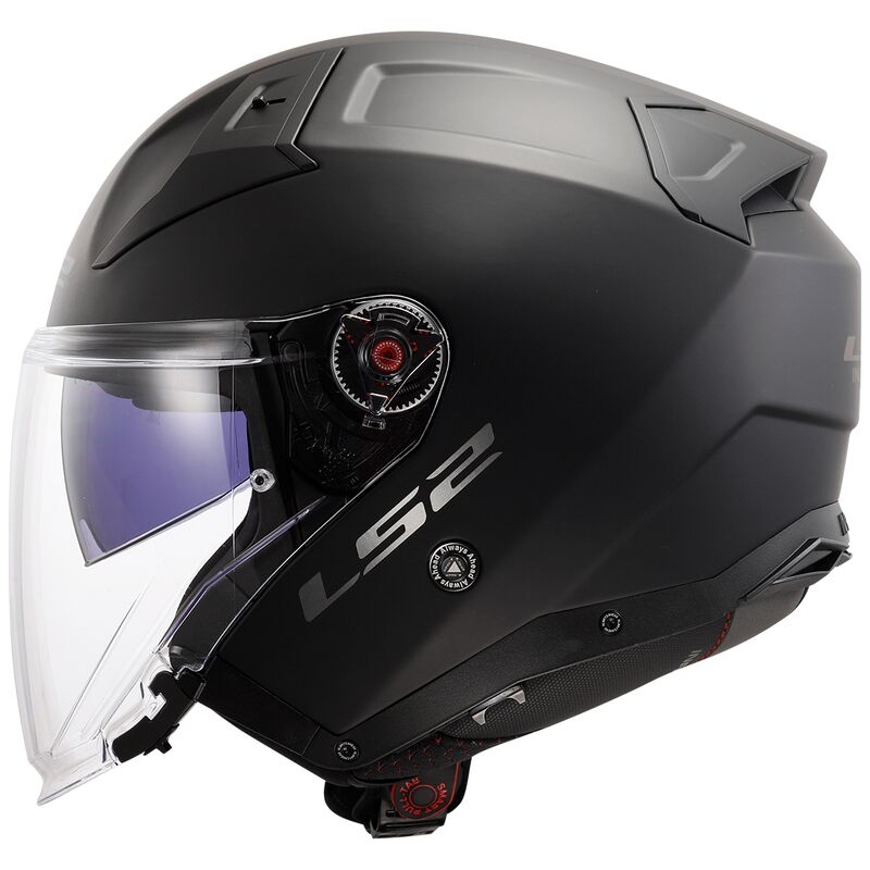 Cască de motocicletă deschisă LS2 OF603 Infinity II Solid Black Matte - II. calitate - II. calitate 