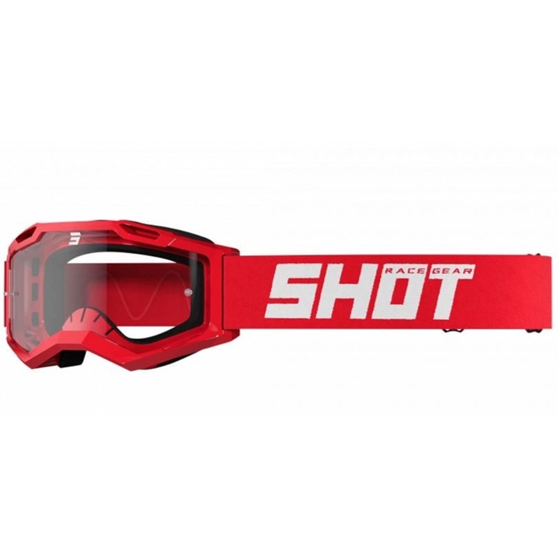 Ochelari de motocros Shot Assault 2.0 Solid roșu - II. calitate - II. calitate 