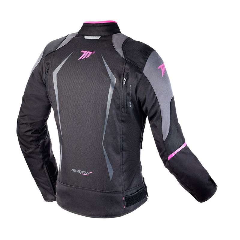 Geaca moto dama SEVENTY DEGREES SD-JR49 negru-roz - II. calitate - II. calitate 