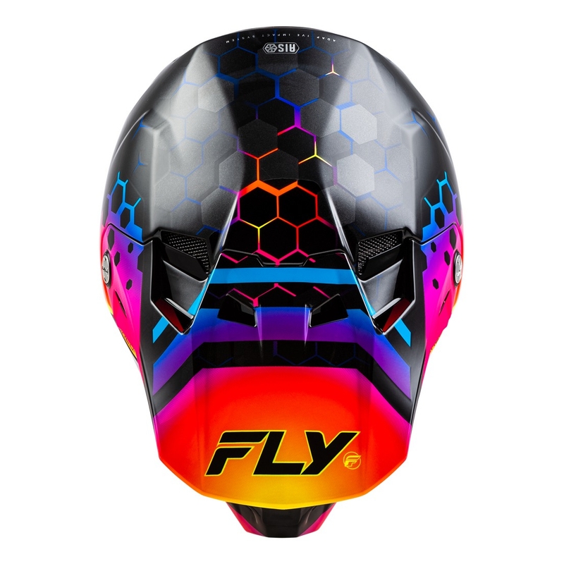 Casca motocross FLY Racing Formula CC Tektonic negru-galben-roz - II. calitate - II. calitate 