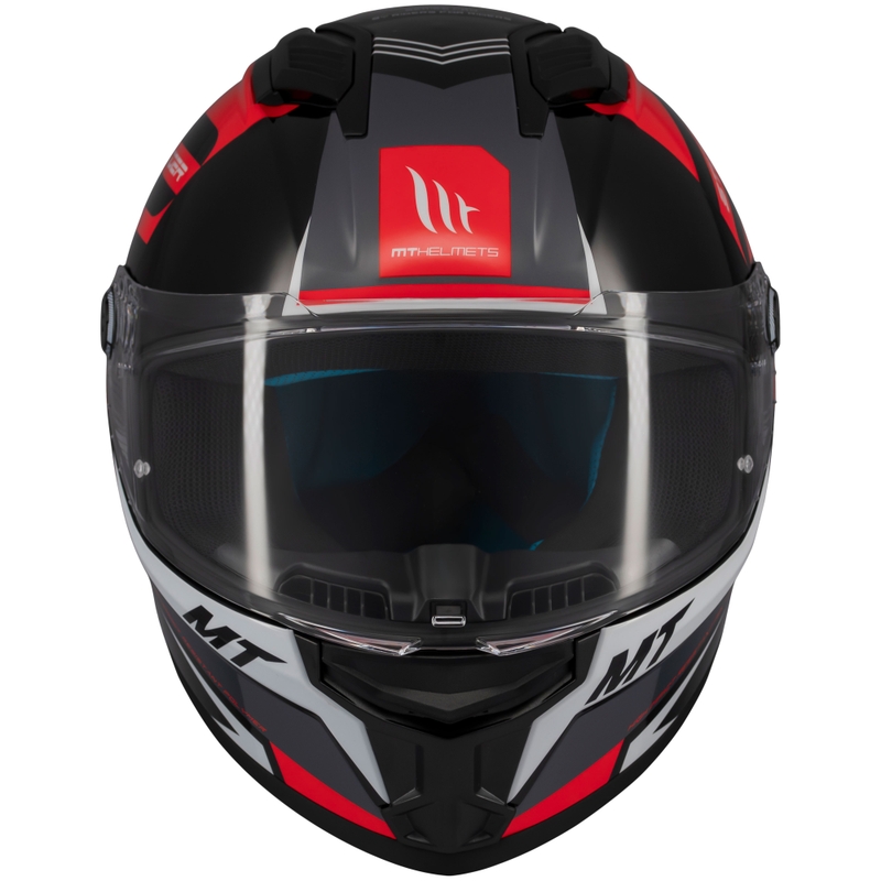 Casca moto integrala MT Stinger 2 Tron negru-rosu-gri - II. calitate - II. calitate 