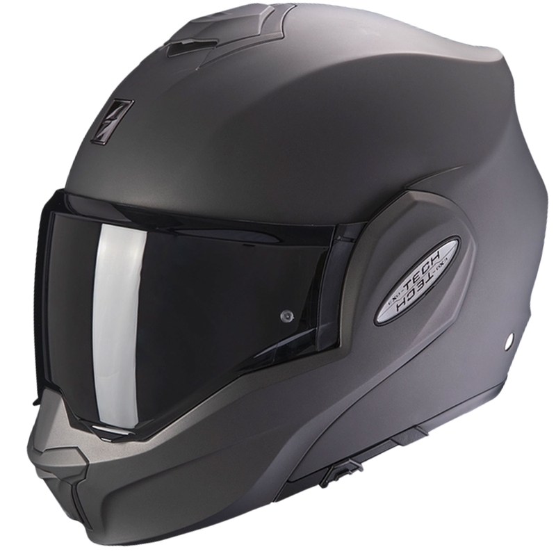 Cască de motocicletă rabatabilă Scorpion EXO-TECH EVO Solid antracit mat - II. calitate - II. calitate 
