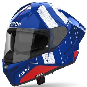 Casca moto integrala Airoh MATRYX Scope albastru-rosu