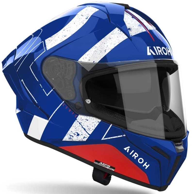 Casca moto integrala Airoh MATRYX Scope albastru-rosu