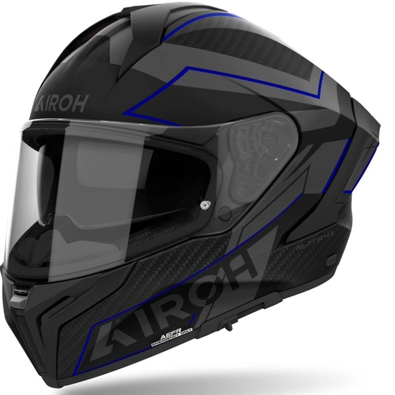 Casca moto integrala Airoh MATRYX Sentinel albastru mat