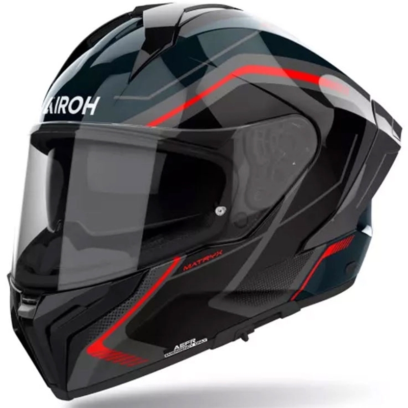 Cască de motocicletă integrală Airoh MATRYX Wide negru-gri-roșu