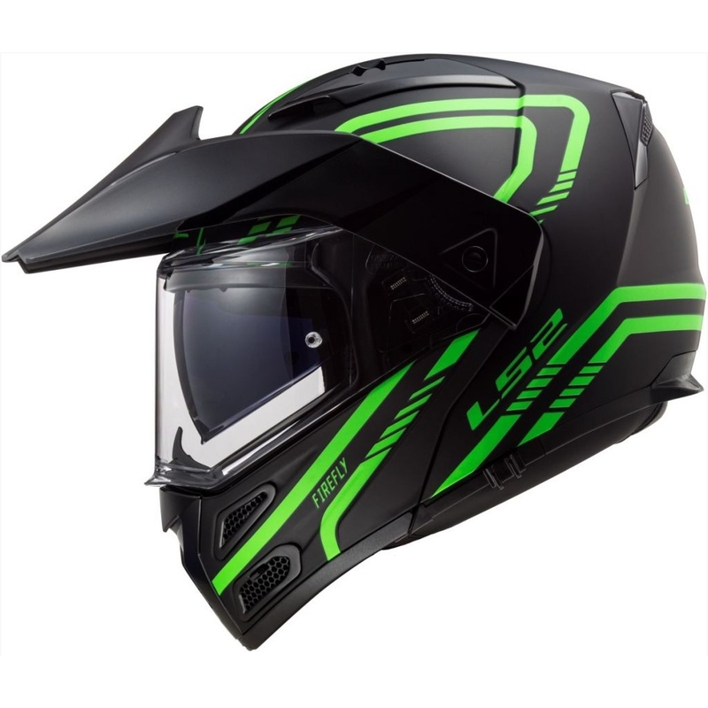 Cască LS2 FF324 Metro EVO Firefly negru-verde-fluo LS2 FF324 Metro EVO Firefly