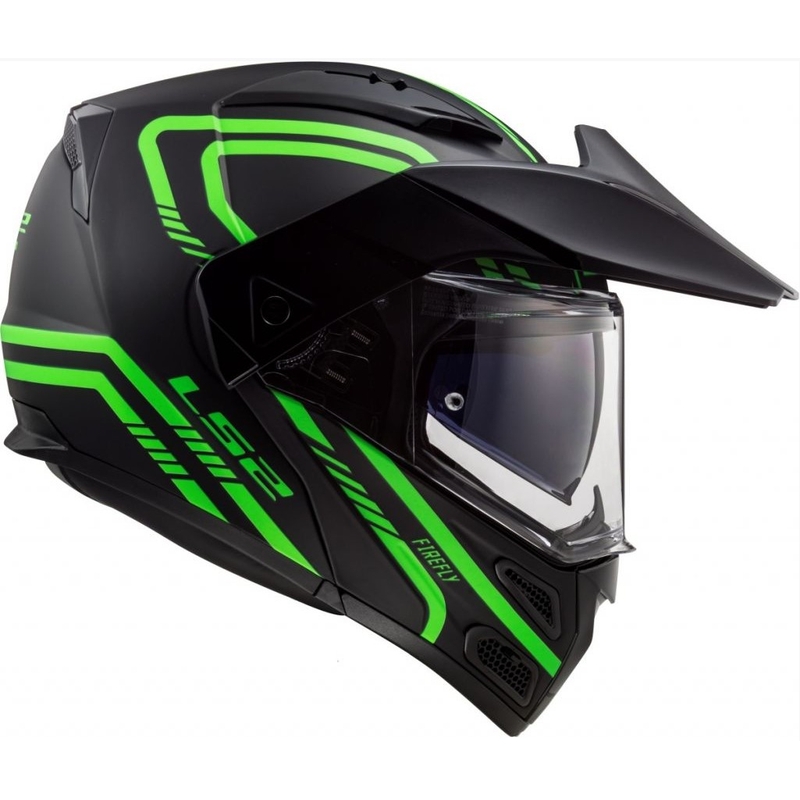Cască LS2 FF324 Metro EVO Firefly negru-verde-fluo LS2 FF324 Metro EVO Firefly