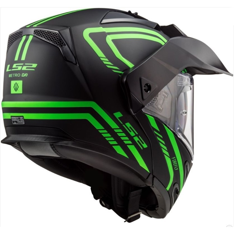 Cască LS2 FF324 Metro EVO Firefly negru-verde-fluo LS2 FF324 Metro EVO Firefly