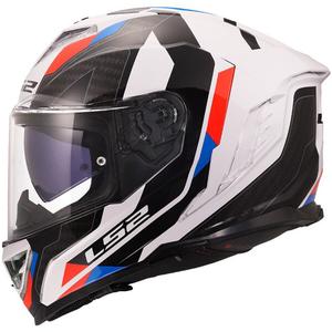Cască integrală pentru motocicletă LS2 FF818 Storm III Sports, alb-albastru-roșu lucios - II. calitate - II. calitate
