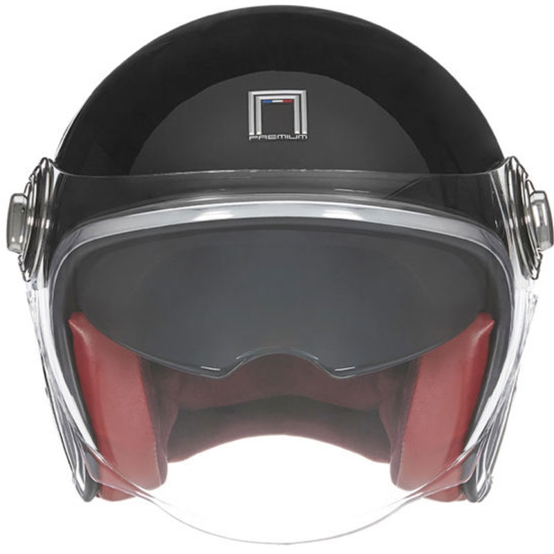 Cască de motocicletă NOX PREMIUM Heritage open face neagră - II. calitate - II. calitate 