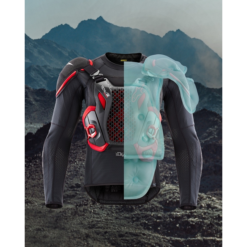 Vestă airbag Alpinestars TECH-AIR®OFF-ROAD negru-roșu 2 - calitatea II. - II. calitate 