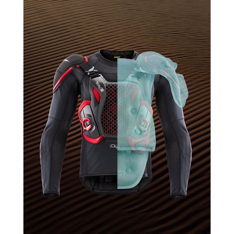 Vestă airbag Alpinestars TECH-AIR®OFF-ROAD negru-roșu 2 - calitatea II. - II. calitate 