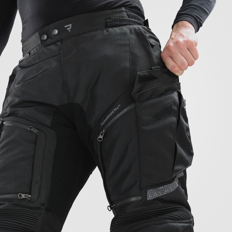 Pantaloni de motocicletă Rebelhorn Cubby V, negri - calitatea a doua - II. calitate - II. calitate 