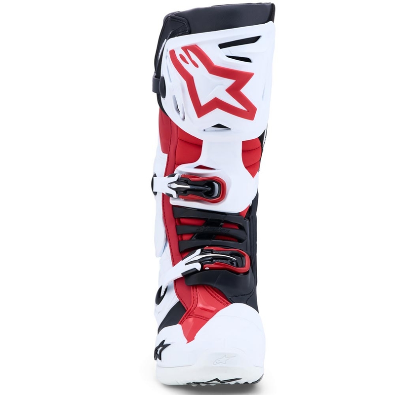 Ghete motocross Alpinestars TECH 10 alb-negru-roșu