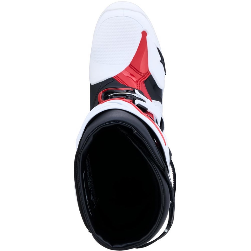 Ghete motocross Alpinestars TECH 10 alb-negru-roșu