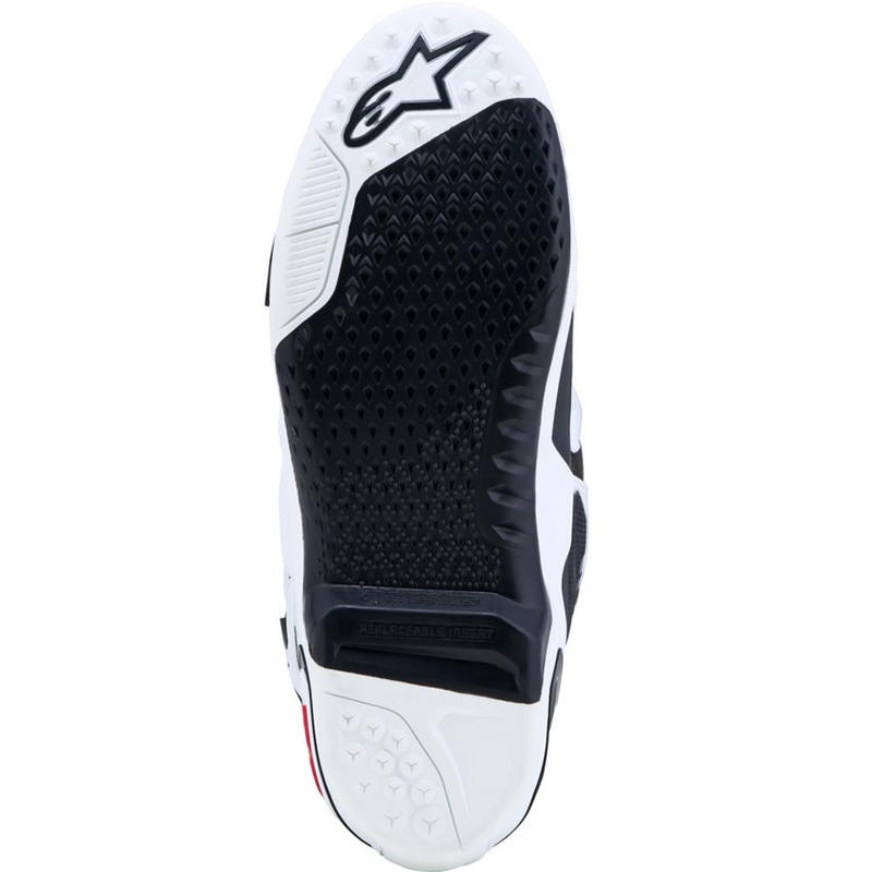 Ghete motocross Alpinestars TECH 10 alb-negru-roșu