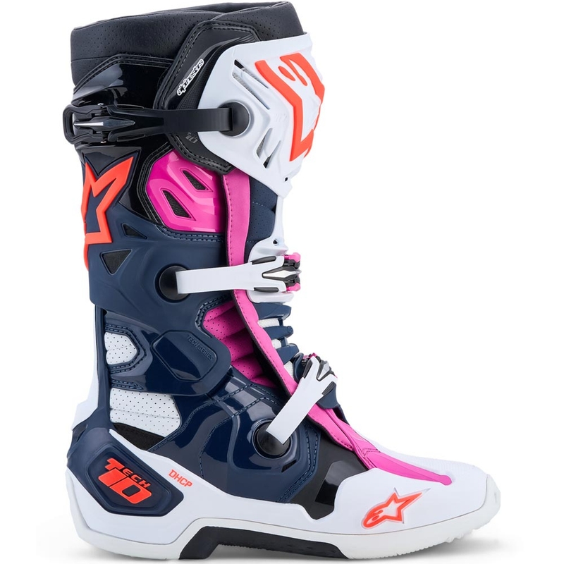 Ghete motocross Alpinestars TECH 10 Superventilate albastru închis-alb-negru-violet