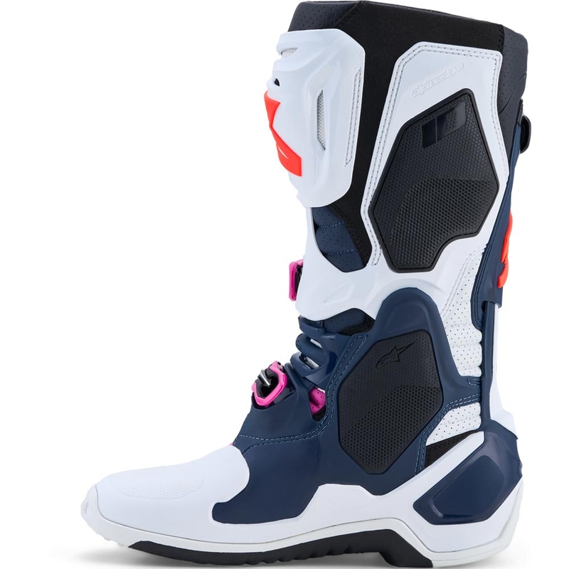 Ghete motocross Alpinestars TECH 10 Superventilate albastru închis-alb-negru-violet