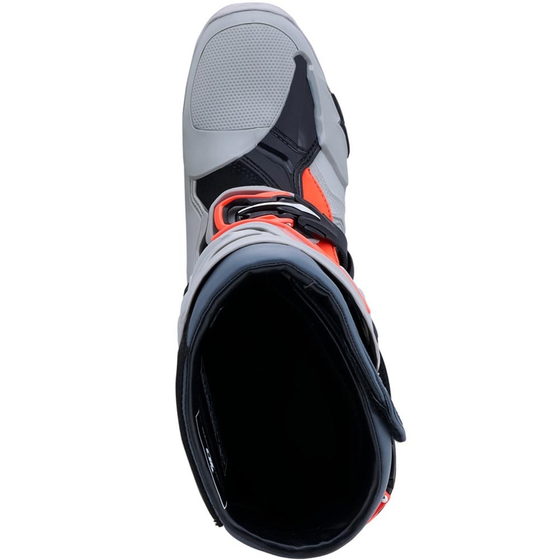 Ghete Motocicletă Alpinestars Tech 10 Enduro Gri-Gri Închis-Roșu Fluo
