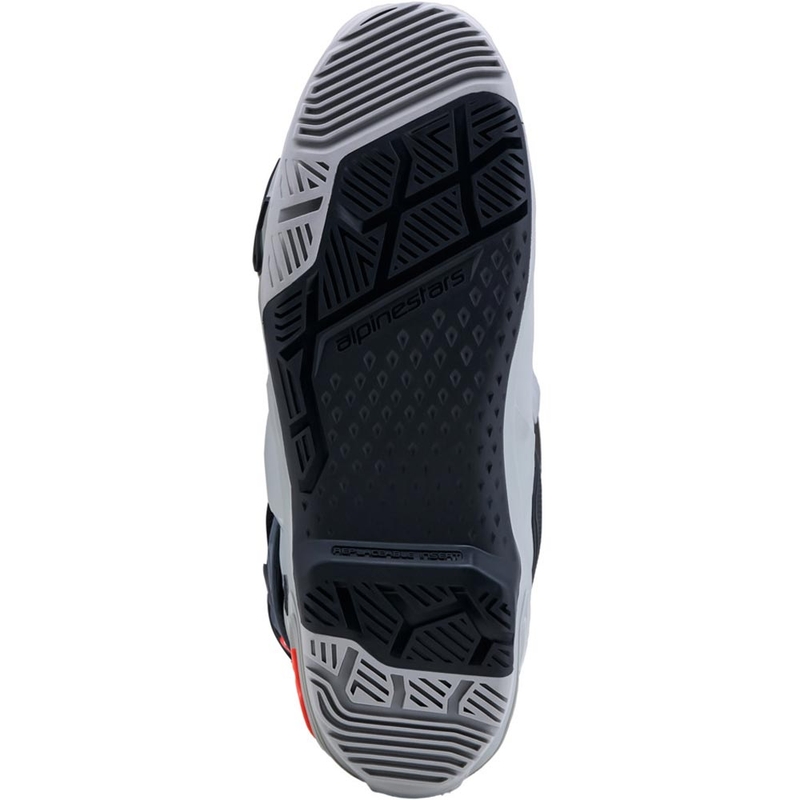 Ghete Motocicletă Alpinestars Tech 10 Enduro Gri-Gri Închis-Roșu Fluo