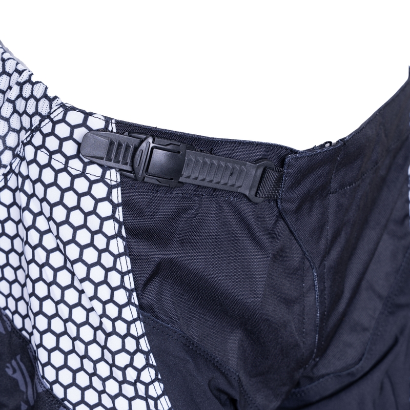 Pantaloni motocross MotoZem Ground MX negru-alb-roșu