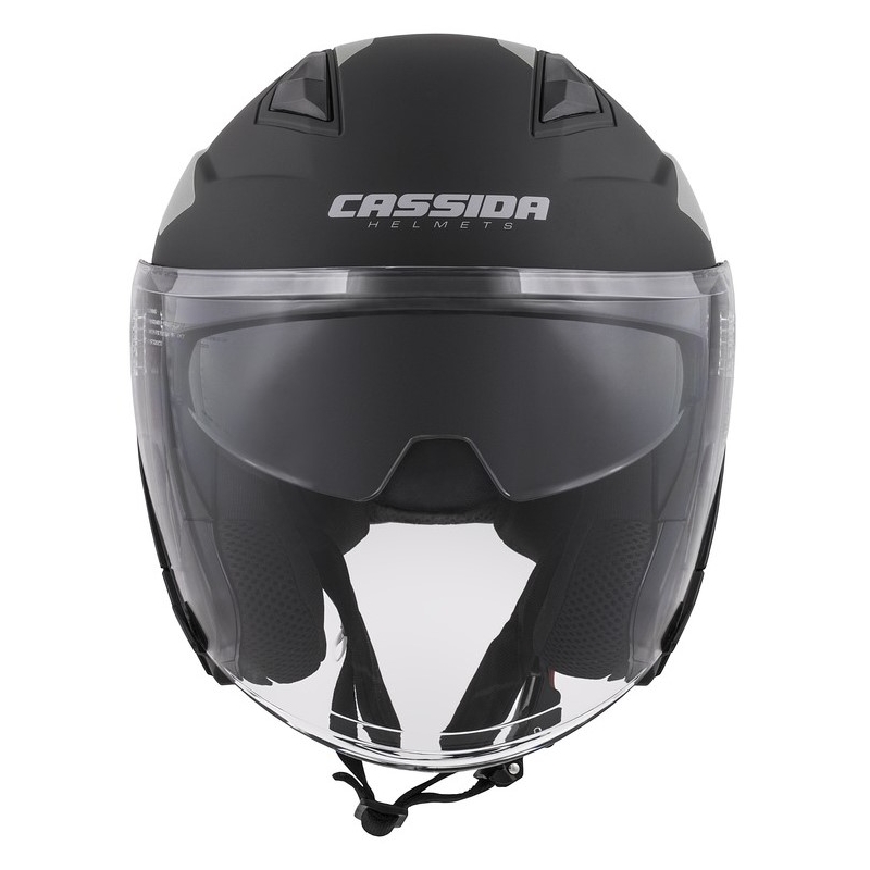 Cască de motocicletă Cassida Jet Tech Corso Open negru și gri