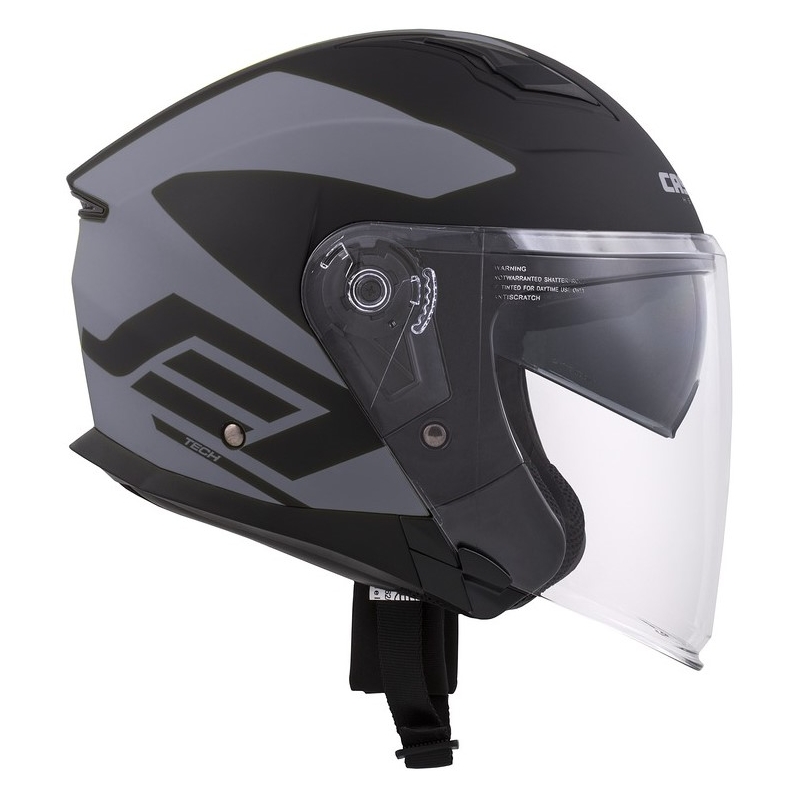 Cască de motocicletă Cassida Jet Tech Corso Open negru și gri