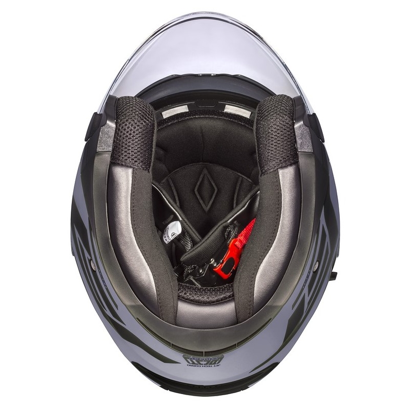 Cască de motocicletă Cassida Jet Tech Corso Open negru și gri