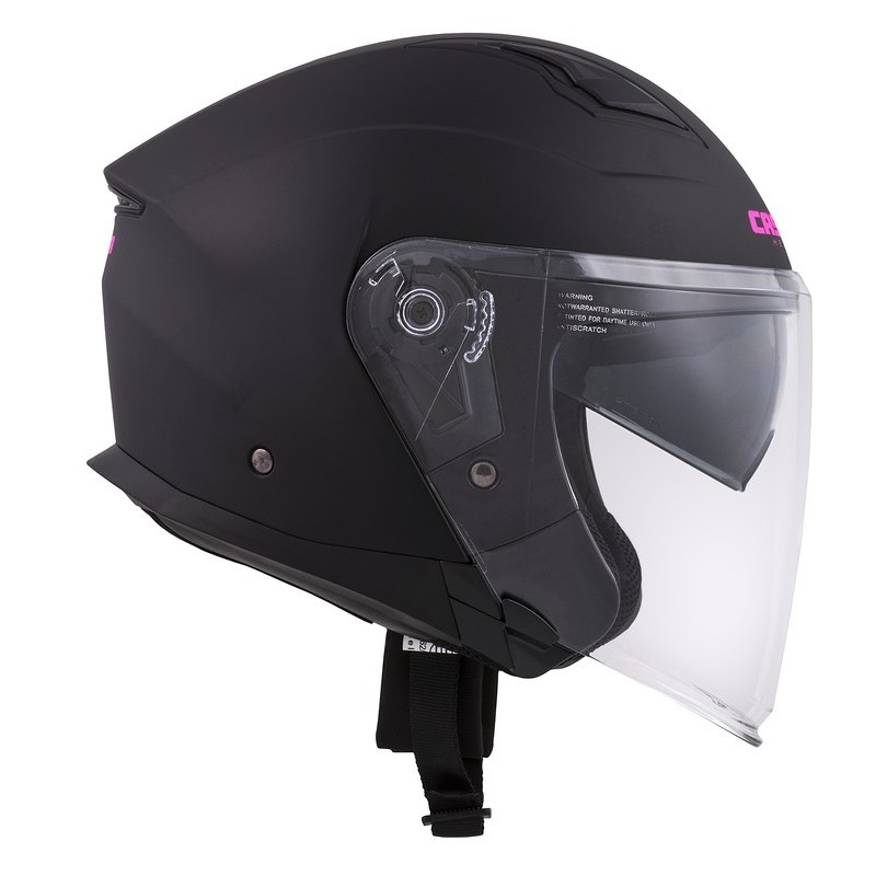 Casca de motocicletă Cassida Jet Tech Open negru și roz