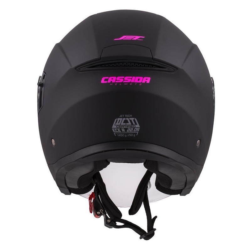 Casca de motocicletă Cassida Jet Tech Open negru și roz