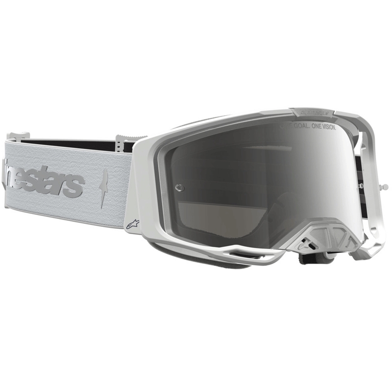 Ochelari motocross Alpinestars Vision 8 Amber alb-argintiu