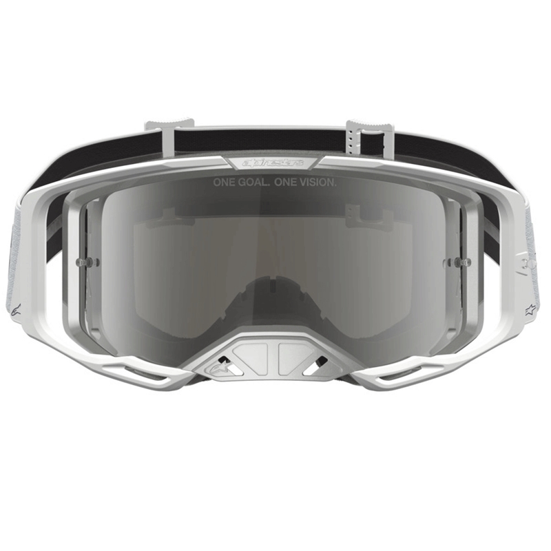 Ochelari motocross Alpinestars Vision 8 Amber alb-argintiu