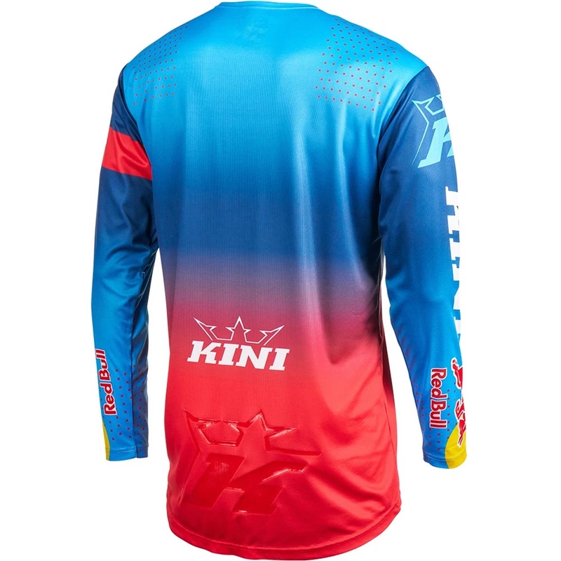 Tricou motocross KINI Red Bull 2.0 MXC albastru-roșu