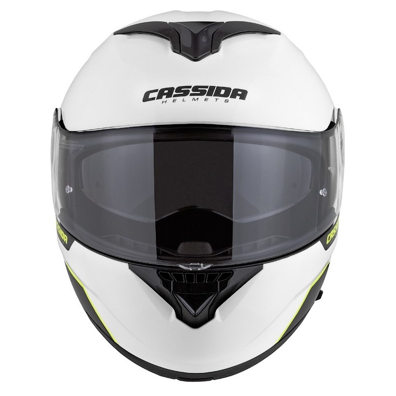 Cască de motociclist Cassida Compress 2.0 Refraction alb-negru-galben-fluo