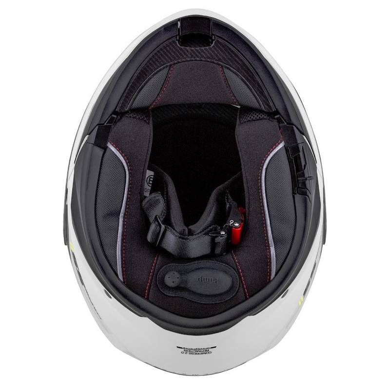 Cască de motociclist Cassida Compress 2.0 Refraction alb-negru-galben-fluo