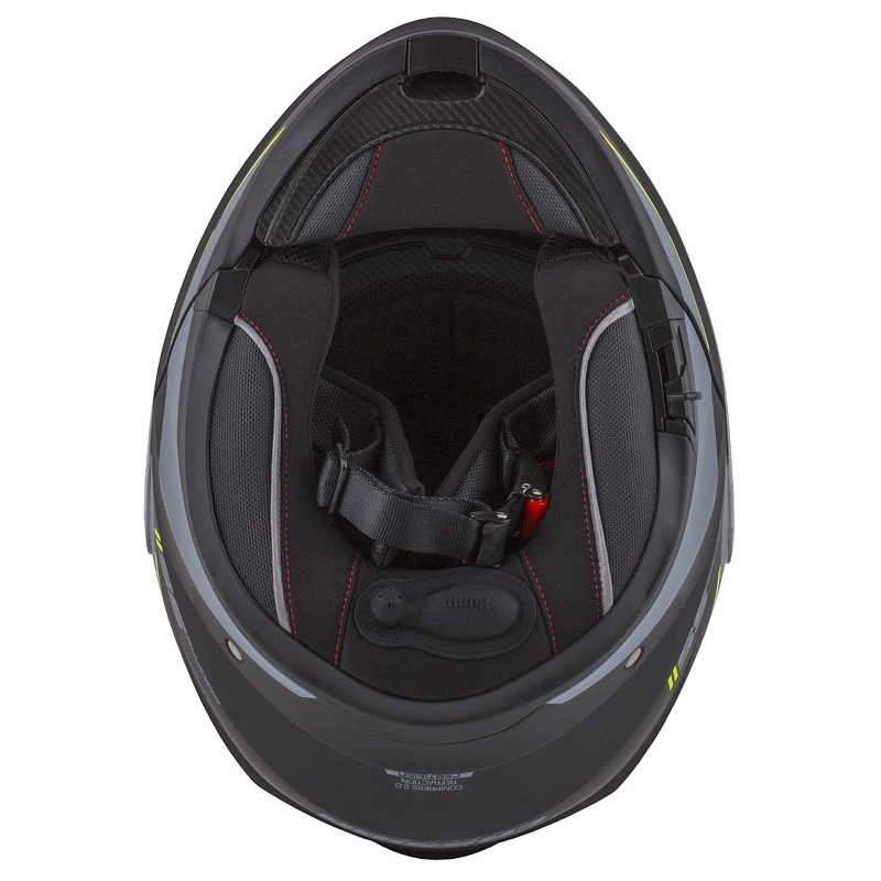 Cască de motociclist Cassida Compress 2.0 Refraction negru-cenușiu-galben-fluo flip-up lichidare