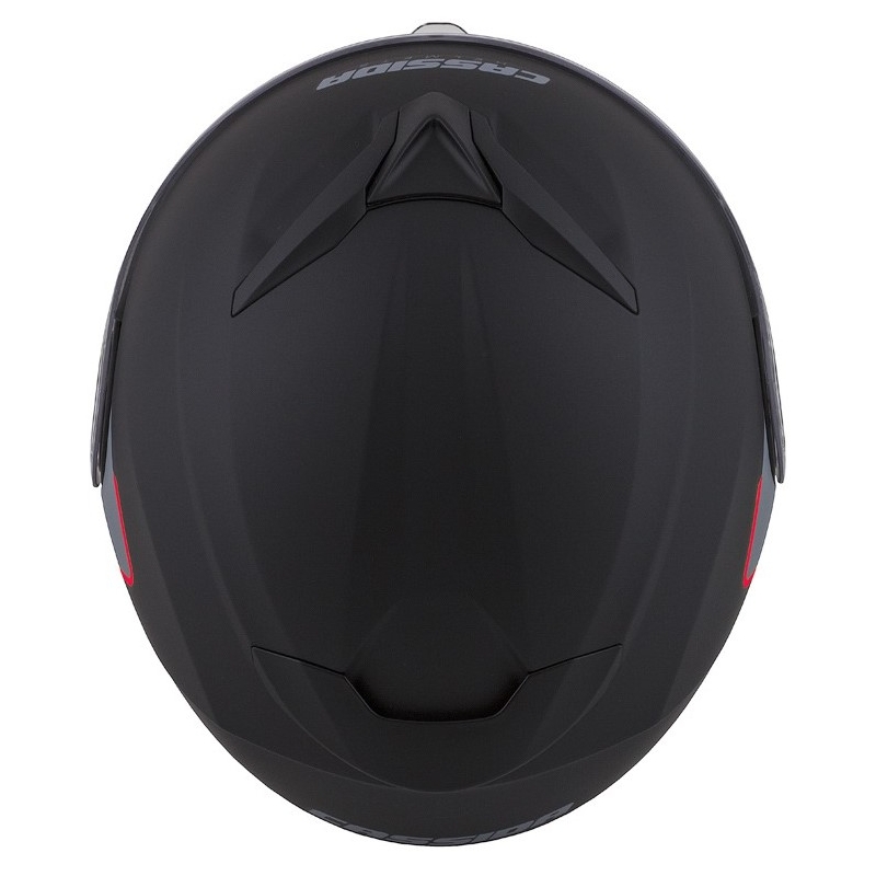 Cască de motocicletă Cassida Compress 2.0 Refraction negru-gri-roșu cu clapetă flip-up